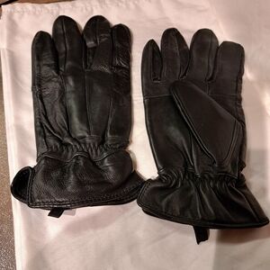 Men's Black Leather Gloves